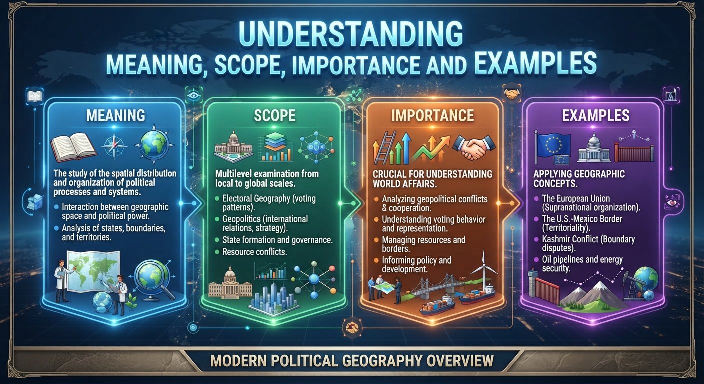 Political Geography: Meaning, Scope, Importance and Examples