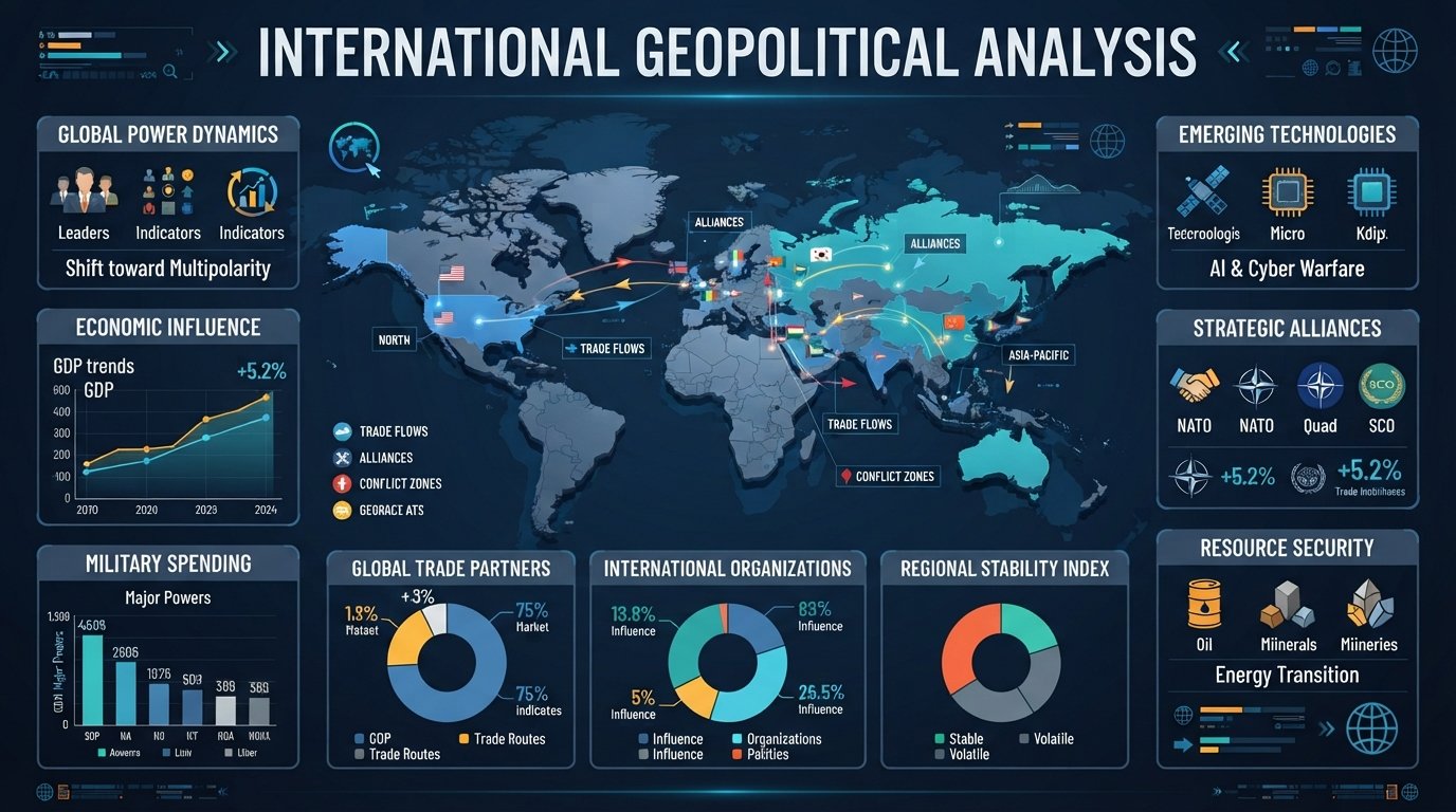 International Geopolitical Analysis: Trends, Actors and Global Risks
